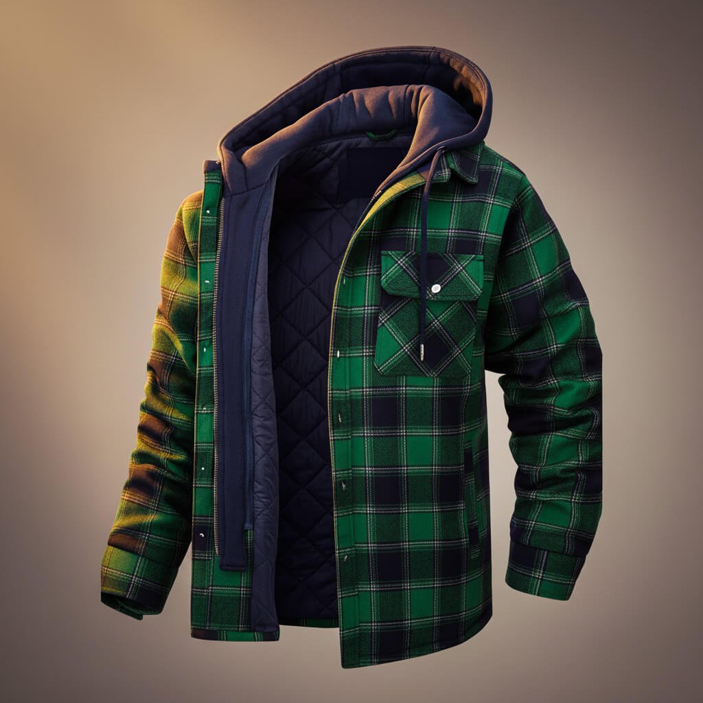 Sawyer Hooded Plaid Jacket - York Miller