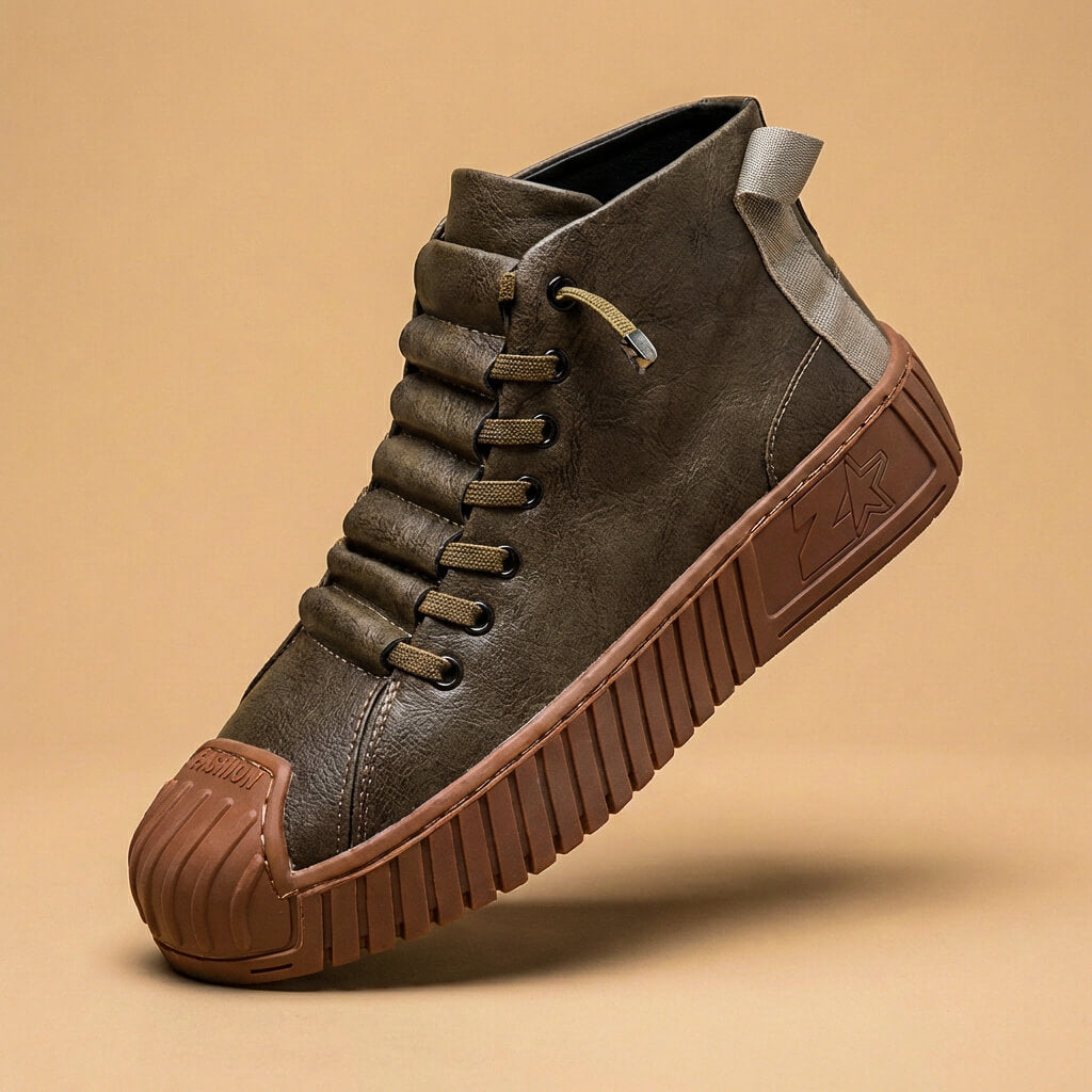 Lawrence High-Top Leather Sneakers