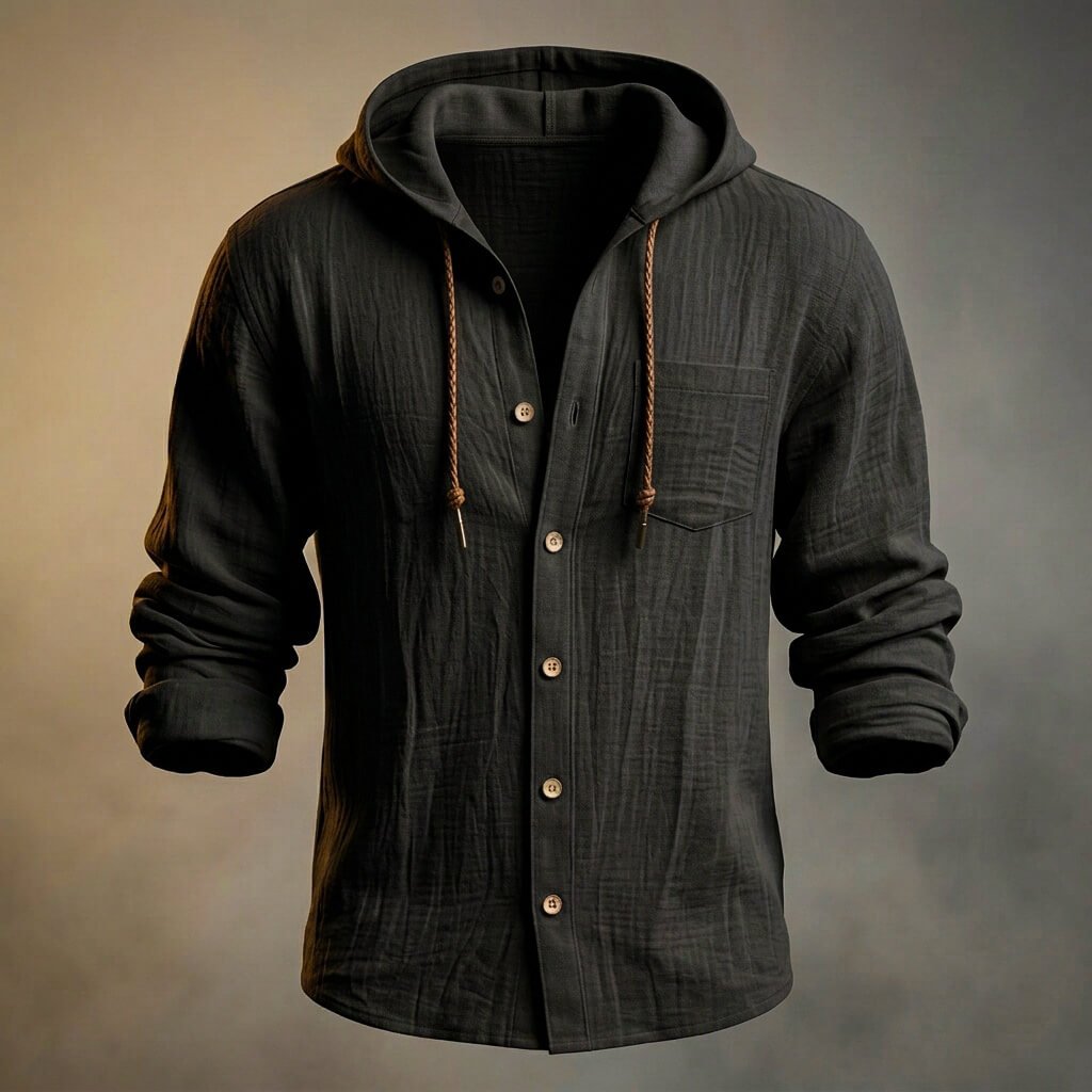 Miles Cotton Linen Hooded Jacket - York Miller