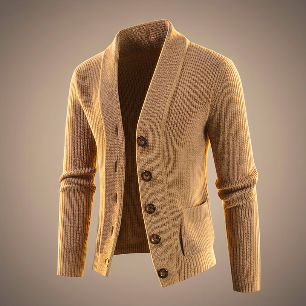 Andrew Virgin Wool Knit Cardigan - York Miller