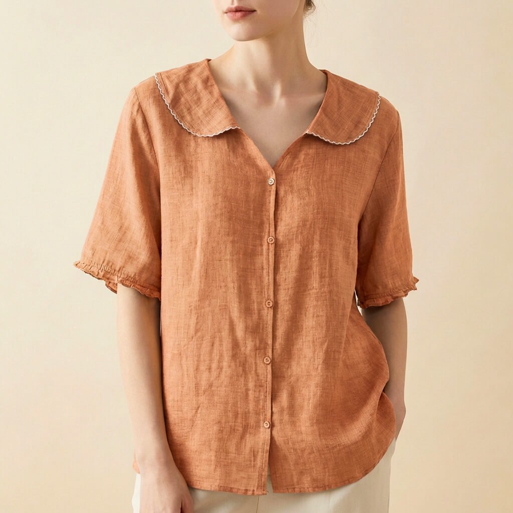 Clara Cotton-Linen Blouse - York Miller