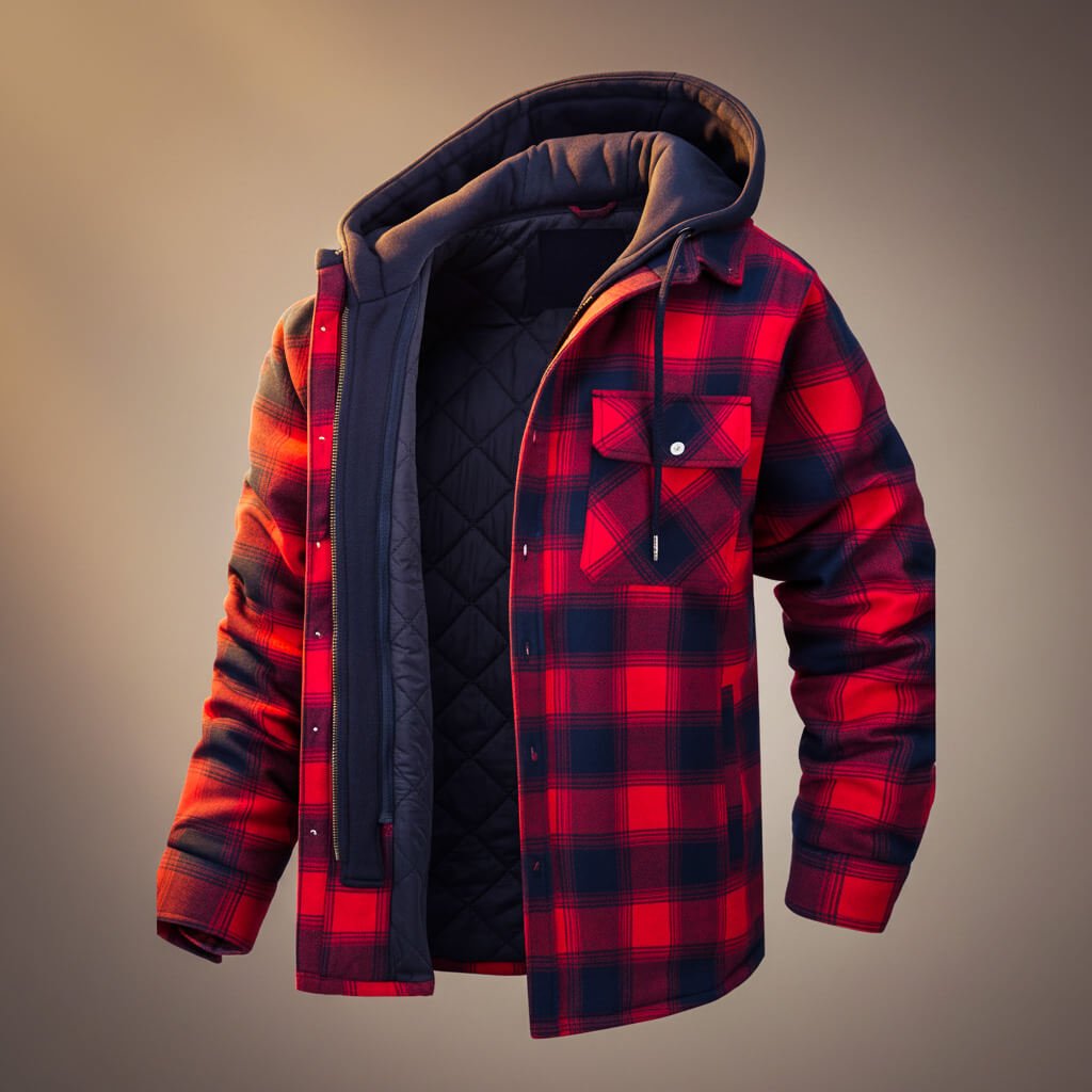 Sawyer Hooded Plaid Jacket - York Miller