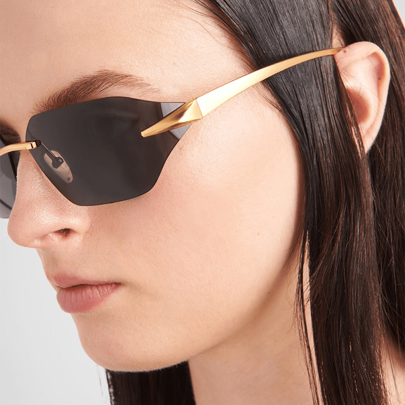 Golden Rimless Shades - York Miller