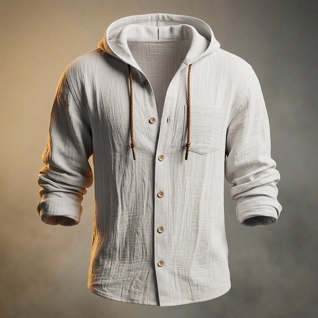 Miles Cotton Linen Hooded Jacket - York Miller