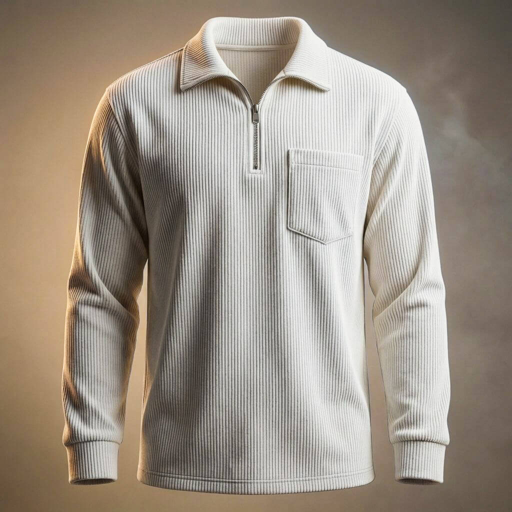 Adam Corduroy Long Sleeve Polo