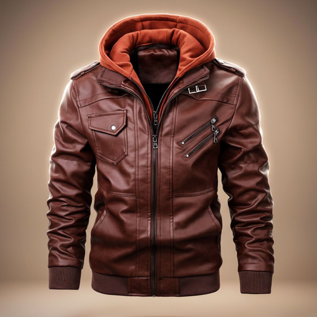 Robert Hooded Leather Jacket - York Miller