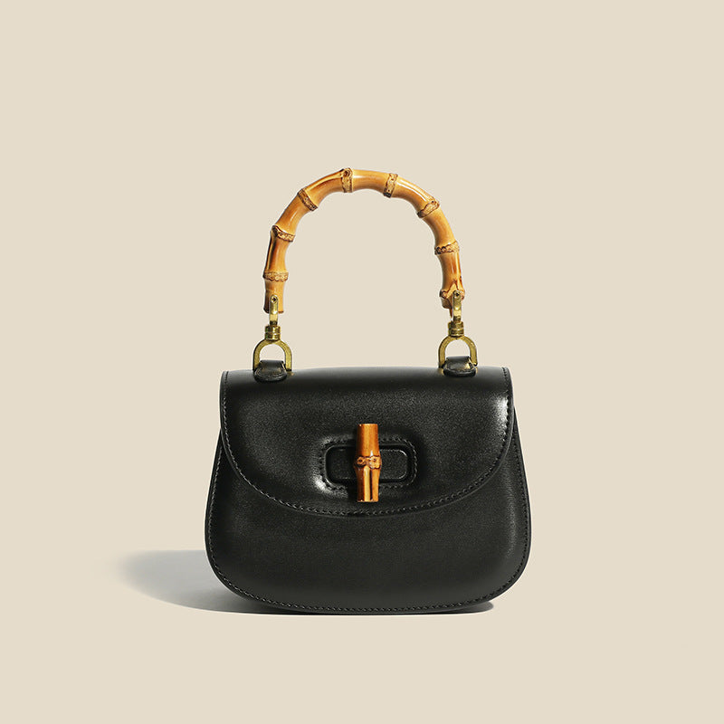 Valentina Leather Bamboo Handbag