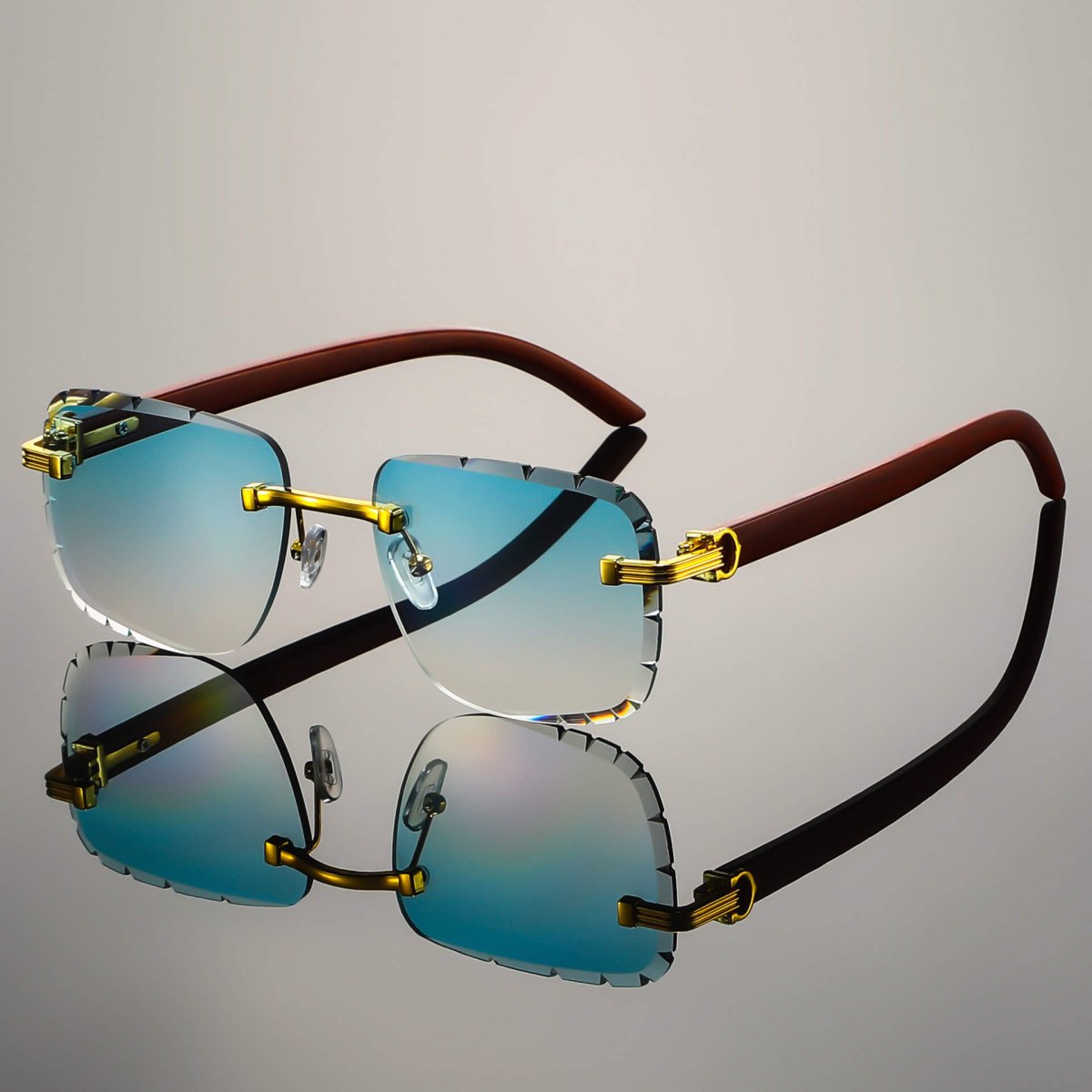 Napoli Rimless Retro Shades - York Miller