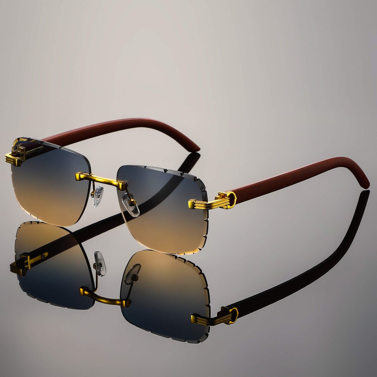 Napoli Rimless Retro Shades - York Miller