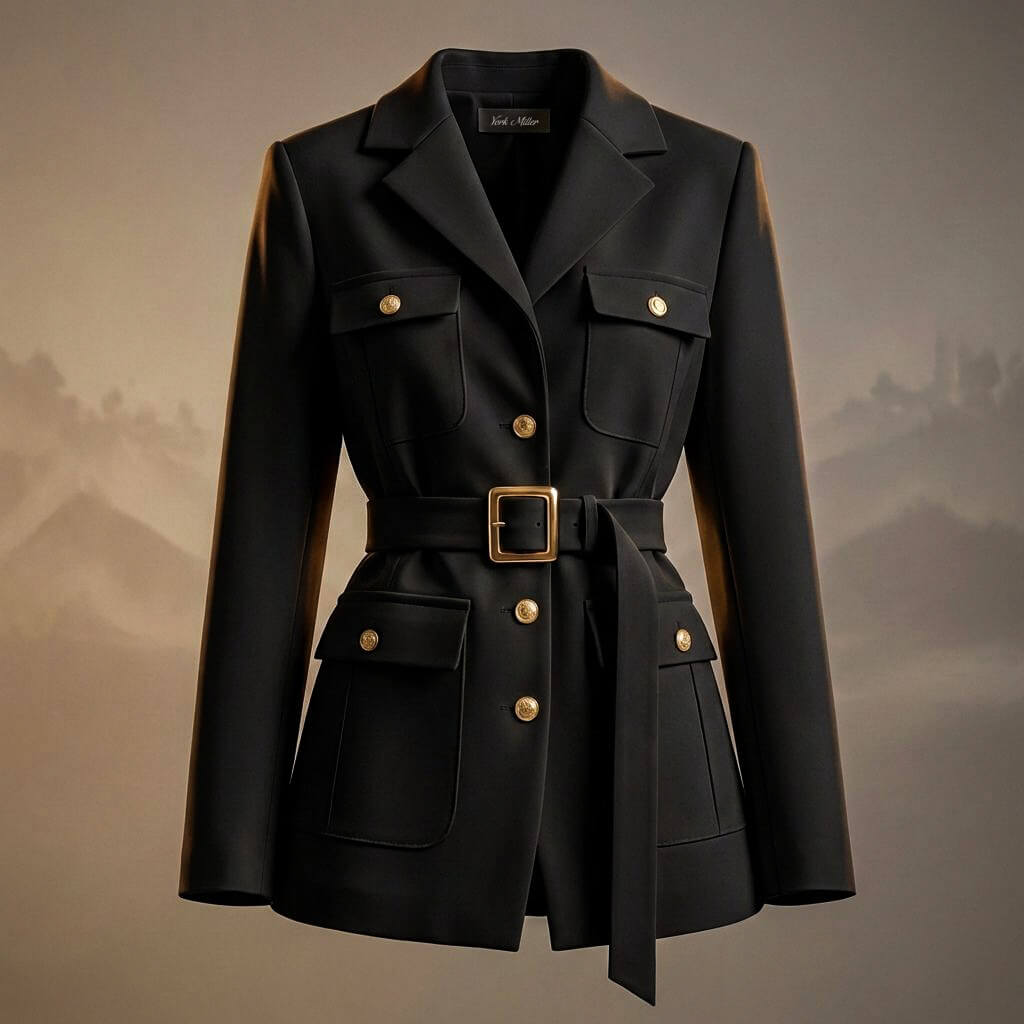 Julia Couture Belted Jacket