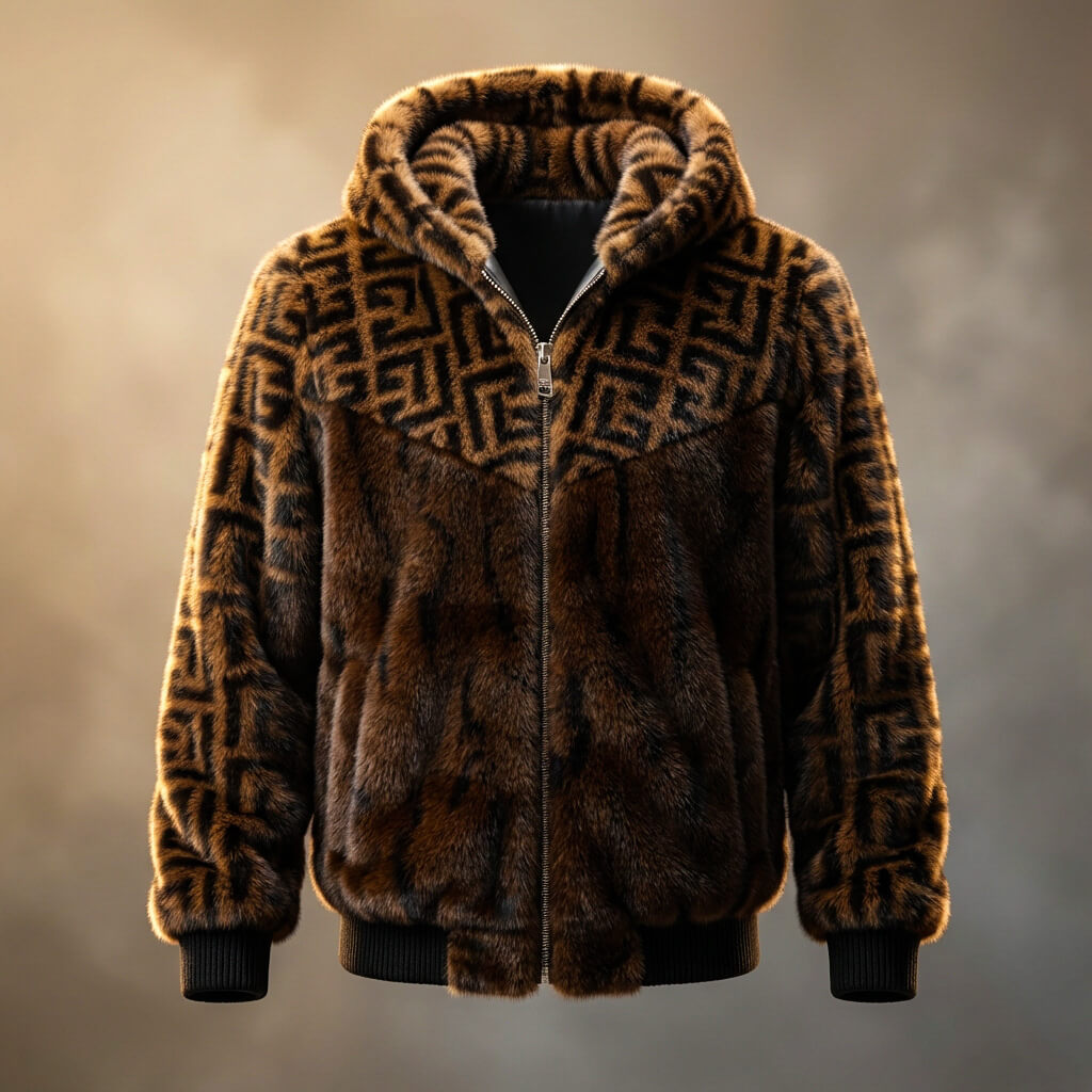 Sterling Prestige Hooded Fur Jacket