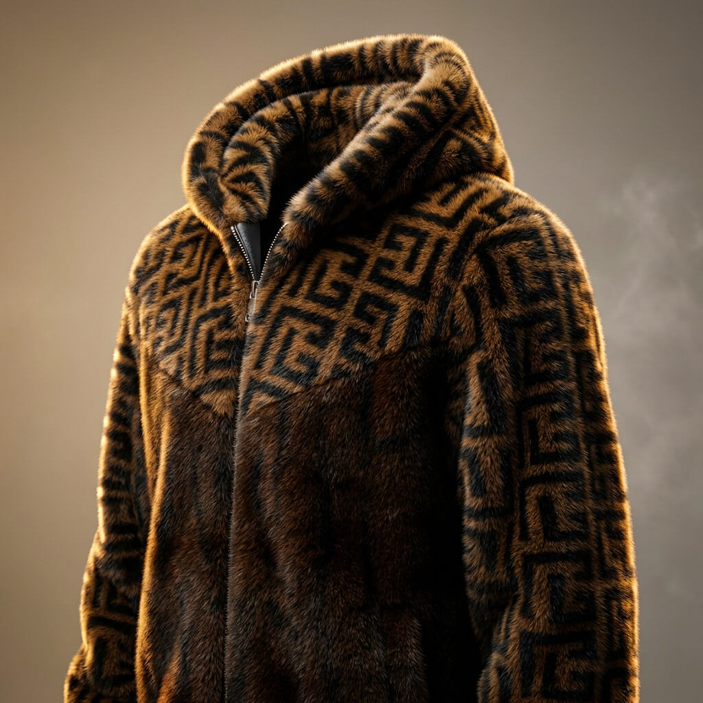 Sterling Prestige Hooded Fur Jacket