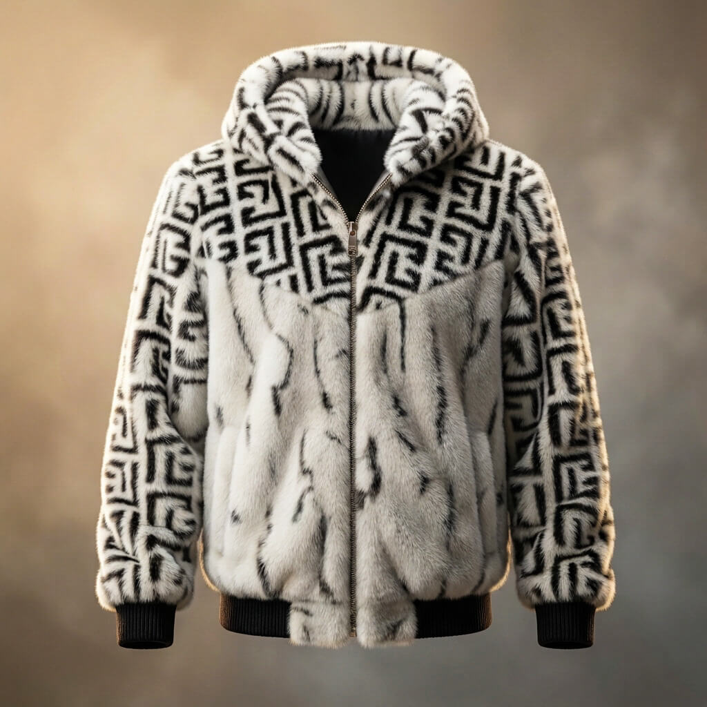 Sterling Prestige Hooded Fur Jacket